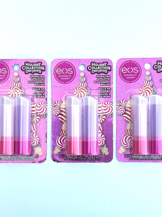 eos Other - Eos Holiday Collection Lip Balm 2-Pack Lot of 3 Appletini BlackBerry Bellini